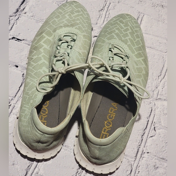 Cole Haan Zerogrand Perforated Trainers Mint Green Sz 9.5 - Picture 6 of 8